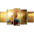 thumbnail image 3 of Design Art Sea Mermaid with Ghost Ship Seascape Digital Art Canvas Print, 3 of 3