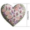 thumbnail image 3 of SLYNSHome Flower Printed Heart Pillows Love Heart Shaped Pillow Faux Rabbit Throw Pillows Home Decoration, 3 of 9