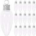 thumbnail image 1 of Contenedores de dulces con forma de bombilla de 20 piezas, adornos para fiesta de Navidad, botellas de dulces de 35ml, 1 of 4