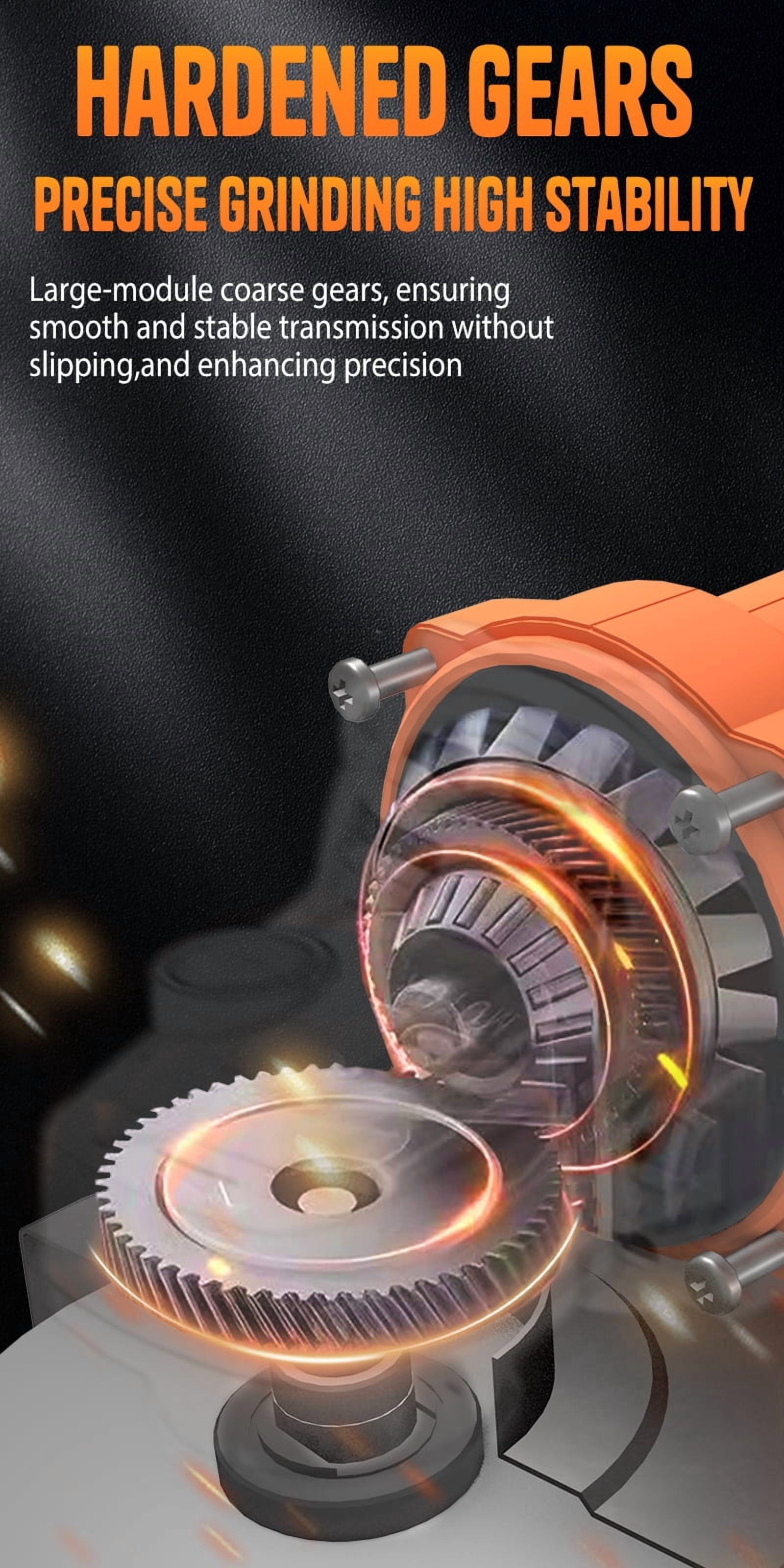 Rechargeable Cordless Angle Grinder Polisher with Lithium Battery, Fast Charger & Accessories, for Tile Stone Steel Grinding Polishing, Christmas Gift, Local Warehouse Shipping