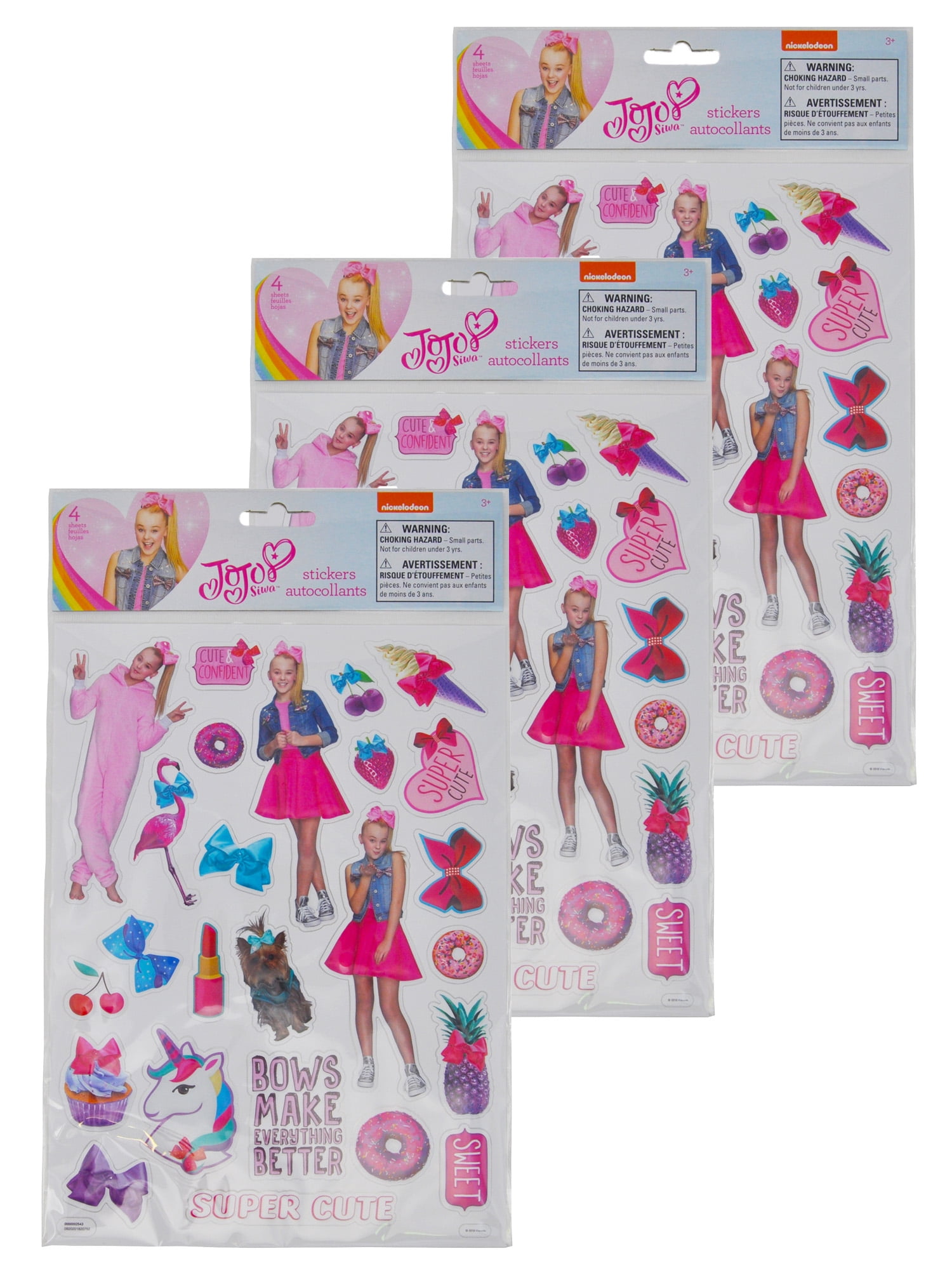 SmileMakers JoJo Siwa Dream Big Sticker – 100 Stück, 5 Designs, Für Junge Mädchen