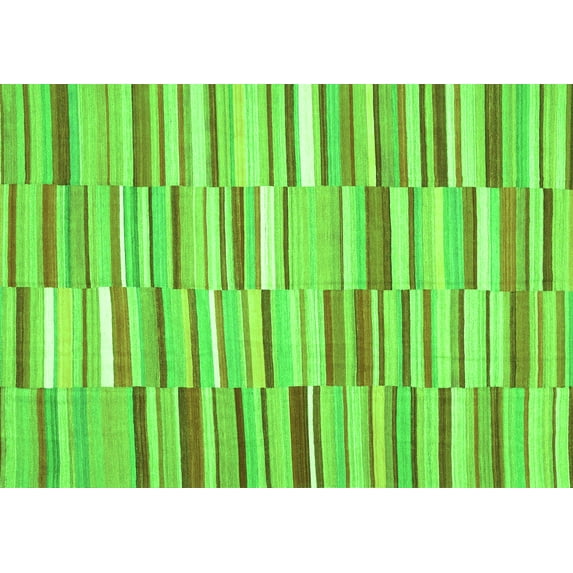 Ahgly Company Indoor Rectangle Southwestern Green Country Area Rugs, 3' x 5'