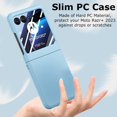 thumbnail image 3 of for Motorola Razr+ 2023 Case with Integrated Glass Screen Protector, Slim Matte Hard PC Back Case Scratch-Resistant Full Coverage Phone Case for Motorola Razr Plus 2023 - Sky Blue, 3 of 12
