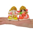 thumbnail image 5 of IBA Indianbeautifulart God Spiritual Figurine Lord Ganesha & Goddess Lakshmi Auspicious Hindu God Living Room Home Décor Religious For Car Dashboard-57, 5 of 7