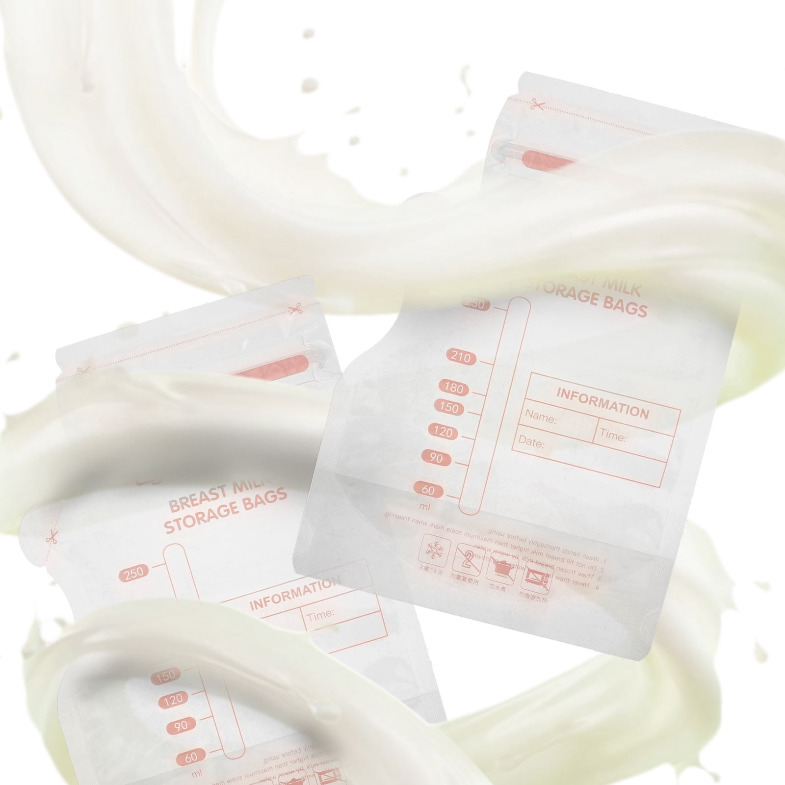 CRILSTYLEO Milk Storage Bags for Freezer Use Leak Proof and Safe for Breastfeeding Multi 150 pcs