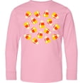 thumbnail image 3 of Inktastic Just Candy Corn Long Sleeve Youth T-Shirt, 3 of 5