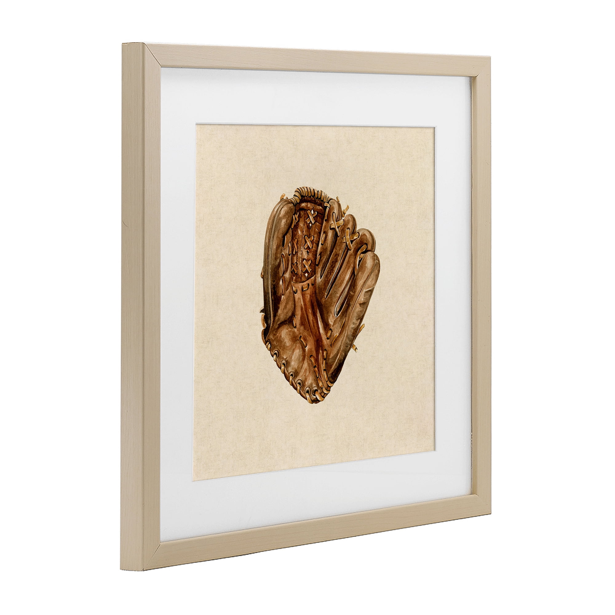 Stupell Industries All Star Baseball Glove Birch Framed Print Under Glass, design by Bethany Sandoval