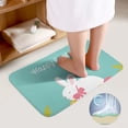 thumbnail image 3 of Cute Bunny Bathroom Rugs Set 2 Pieces, Bathroom Set - Quick Drying Bath Mat And U-Shaped Toilet Rug, Water Absorbent Bath Carpet For Bedroom Floor Living Room, Machine Washable, 3 of 6