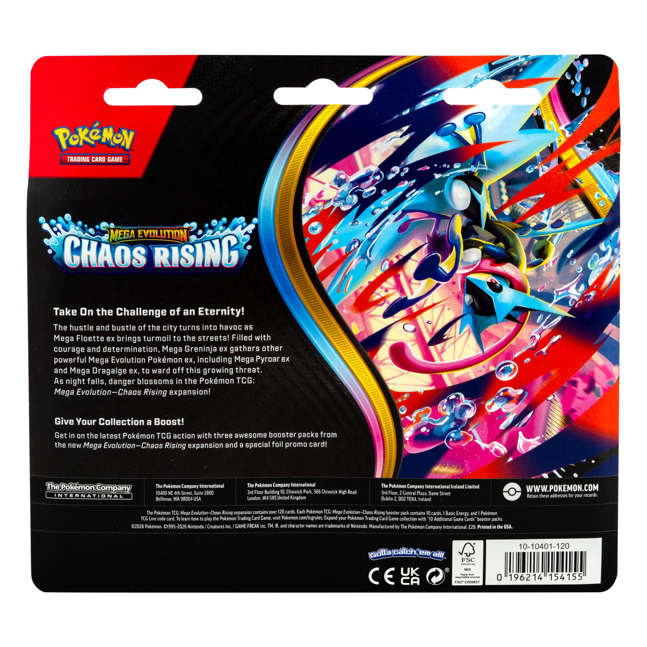 Pokemon Trading Card Games Chaos Rising 3-Pack Blister