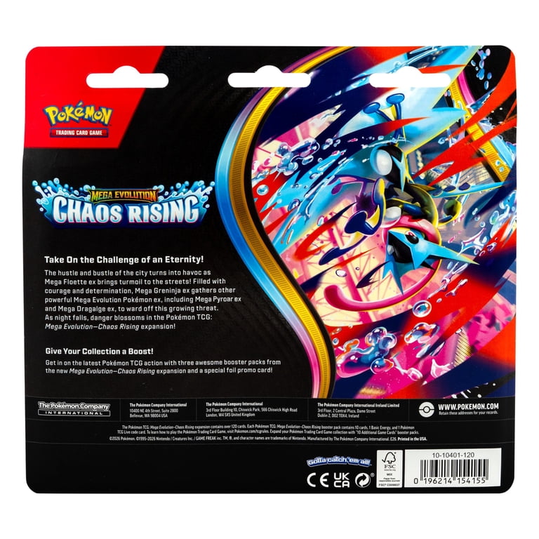 Pokemon Trading Card Games Chaos Rising 3-Pack Blister - Walmart.com