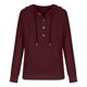 thumbnail image 5 of Pntutb Sudaderas con capucha casuales para mujer Otoño Sólido Sudadera de manga larga Botón abajo Cordón Jersey blusa superior con bolsillo Pntutb Pntutb-888, 5 of 8