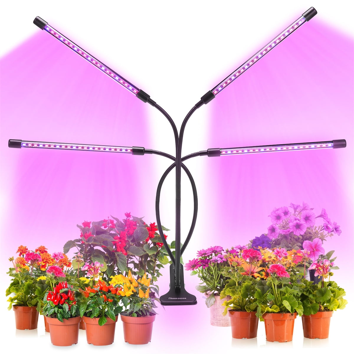 Kepooman 360°Grow Light, 9 Dimmable Levels and 3 Switch Modes with Red Blue Spectrum, Black Kepooman 360°Grow Light, 9 Dimmable Levels and 3 Switch Modes with Red Blue Spectrum, Black