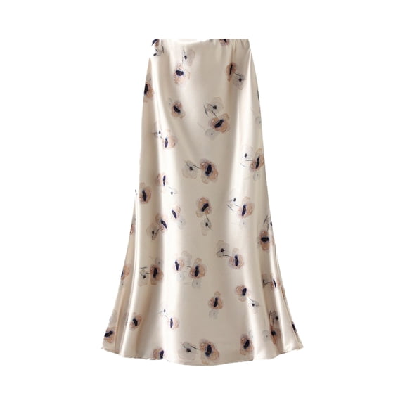 CAIXAI Womens Maxi Skirt 2026 Summer Flowy Polka Dot Floral High Waisted Office Work Spring Long Skirts