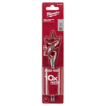 UPC: 0045242224852 | Milwaukee 48-13-0108 Auger Drill Bit  1-1/4 in Dia  6-1/2 in OAL  1/4 in Dia Shank  Hex Shank