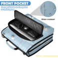 thumbnail image 6 of Zipper Binder with Shoulder Strap 2 inch 3 Ring Waterproof File Folder Organizer Bag 500 Sheet White Butterflies Pattern, 6 of 8