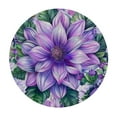 thumbnail image 4 of HAOXIT Floral Butterfly  Round Tablecloth,Purple Violet Flower Table Cloth Waterproof Circle Table Cover for Kitchen Dining Picnic Camping Indoor Outdoor Decor 42-46, 4 of 8
