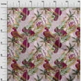 thumbnail image 2 of oneOone Georgette Viscose Dark Magenta Fabric Tropical Leaves Sewing Material Print Fabric By The Yard 42 Inch Wide, 2 of 4