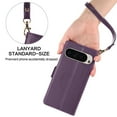 thumbnail image 3 of Wallet Case for Google Pixel 8 with [RFID Blocking] Card Holder Kickstand with Lanyard,Magnetic Clasp PU Flip Leather Shockproof Full-body Phone Case for Google Pixel 8,Darkpurple, 3 of 7
