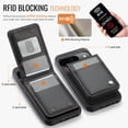 thumbnail image 2 of ELEHOLD Case for Google Pixel 9 / 9 Pro, 2-in-1 Magnetic RFID Leather Wallet Case with Card Slots & Kickstand,Black, 2 of 6