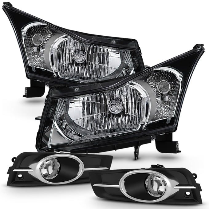 Fit 20112014 Chevy Cruze LS/LT/LTZ Clear Headlights + Fog Lights