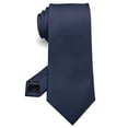 thumbnail image 1 of Corbata de seda RBOCOTT azul marino formal de negocios 148 cm, 1 of 5