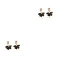 thumbnail image 3 of Minnieouse Pendientes en forma de Aleación de zinc Niñas Gotas para los oídos Fiesta decorativa Señoras Oreja Joyería Gota Regalos de Negro 2Conjunto, 3 of 6