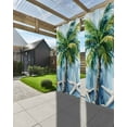 thumbnail image 3 of nqOlkjepod Outdoor Curtains for Patio Waterproof, Coastal Beach Outdoor Privacy Panels Grommet, Green Tropical Palm Vintage Blue Wood Grain Blackout Outside Curtains for Porch 54"x95", 1 Panel, 3 of 8