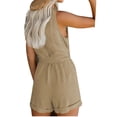 thumbnail image 3 of FASHIONWT Women Summer Jumpsuit Button Romper Holiday Beach Mini Playsuit, 3 of 3