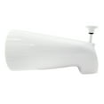 thumbnail image 2 of Westbrass D311-50 5-1/2" Reach Brass Tub Spout with Nose Diverter, Powder Coat White, 2 of 6