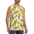 thumbnail image 2 of Uemuo Pineapple Pattern Men's Sleeveless T-Shirt,Muscle Athletic Tank Top, Moisture-wicking Quick-dry Breathable Classic Tee Top for Gym Run Outdoor Sports-Small, 2 of 8