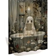 thumbnail image 1 of Cortina Bañera Baño Halloween Tela Poliéster Fantasma Dibujos Animados Lindo, 1 of 9