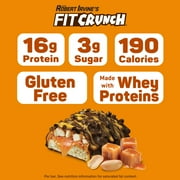 FITCRUNCH High Protein Baked Bar, Caramel Peanut, 16g Protein, 1.62 oz, 4 Count