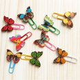thumbnail image 1 of 10pcs Creative Colored Paper Clips, Heart-shaped Sunflowers, Small Chrysanthemum Butterflies, Nickel-plated Curved Needles, 1 of 5