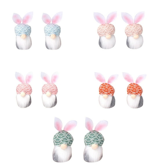 Pisexur Easter Bunny Decorations Spring Decor Scene Decoration Ornaments Valentine's Day Doll Cake Couple Doll Doll Easter Basket Stuffers for Kids