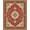 Red, Pattern 1, variant on ODIKA 8'x10' Washable Area Rug Non-Slip Chair-Friendly Mat Medallion With Floral Scroll And Border Boho Vintage Inspired Playful Expressive for Dining Room, Large Office, Lounge