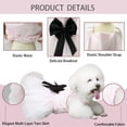 thumbnail image 2 of MAMORE Princess Dog Dress, Puppy Wedding & Birthday Party Outfit, Formal Pet Apparel(Pink Black,L), 2 of 7