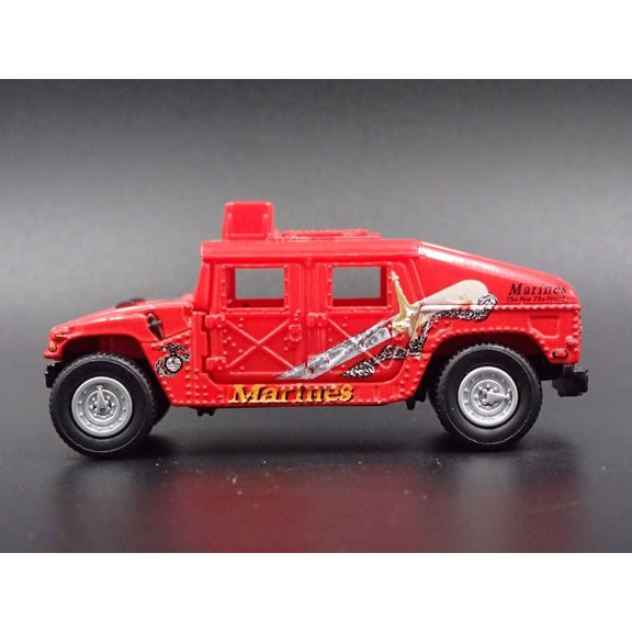 Open Box 1992-2006 HUMMER H1 USA MARINES RED 1:64 SCALE DIORAMA DIECAST MODEL CAR