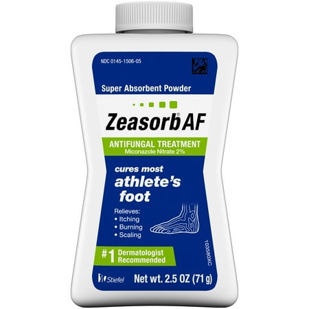 Zeasorb Athlete's Foot Antifungal Treatment Powder, Miconazole Nitrate 2%, 2.5 oz