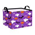 thumbnail image 2 of Rectangular Halloween Horror Ghost Storage Basket,Scary Pumpkin Basket,Halloweens Party Baskets,Halloween Candy Storage Baskets with Handles,Collapsible Storage Box Bin (K-1PCS), 2 of 9