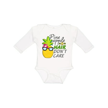 

Inktastic Pineapple Hair Dont Care Gift Baby Boy or Baby Girl Long Sleeve Bodysuit