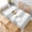 White and Gray, variant on Rectangle Tablecloth Striped White and Yellow Oblong Table Cover Washable Table Cloths for Kitchen Dinning Party Tabletop Modern Decoration 60 x 84inch