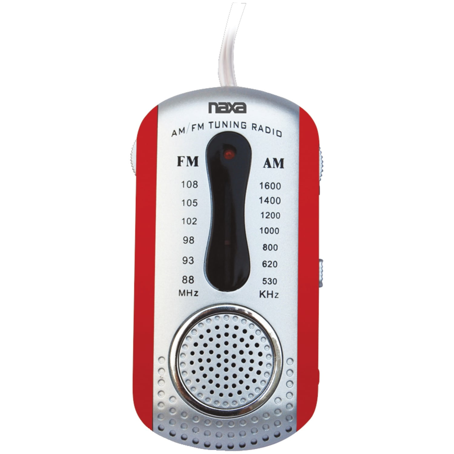 Naxa Portable AM/FM Radio, Red, NR721RD