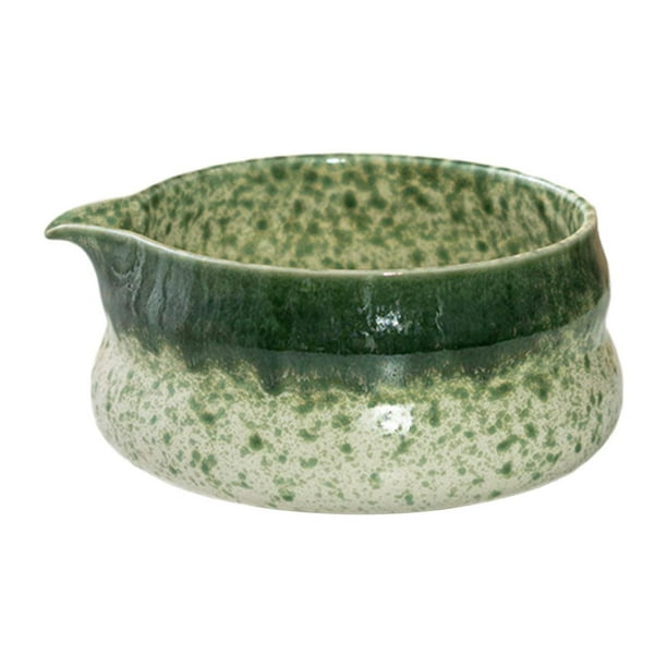 Cuenco de cerámica para matcha, vajilla creativa y única para batir té de porcelana china. Verde