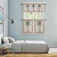 thumbnail image 5 of Palm Trees Kitchen Curtains Sets for Windows 36 Inch Length, Brown Tropical Plants Summer Green Rod Pocket Window Treatments Tier Curtains and Valances Set for Bedroom/Bathroom, 5 of 8