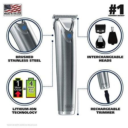 Shaver Wahl Stainless Steel Lithium Ion Rechargeable Hair