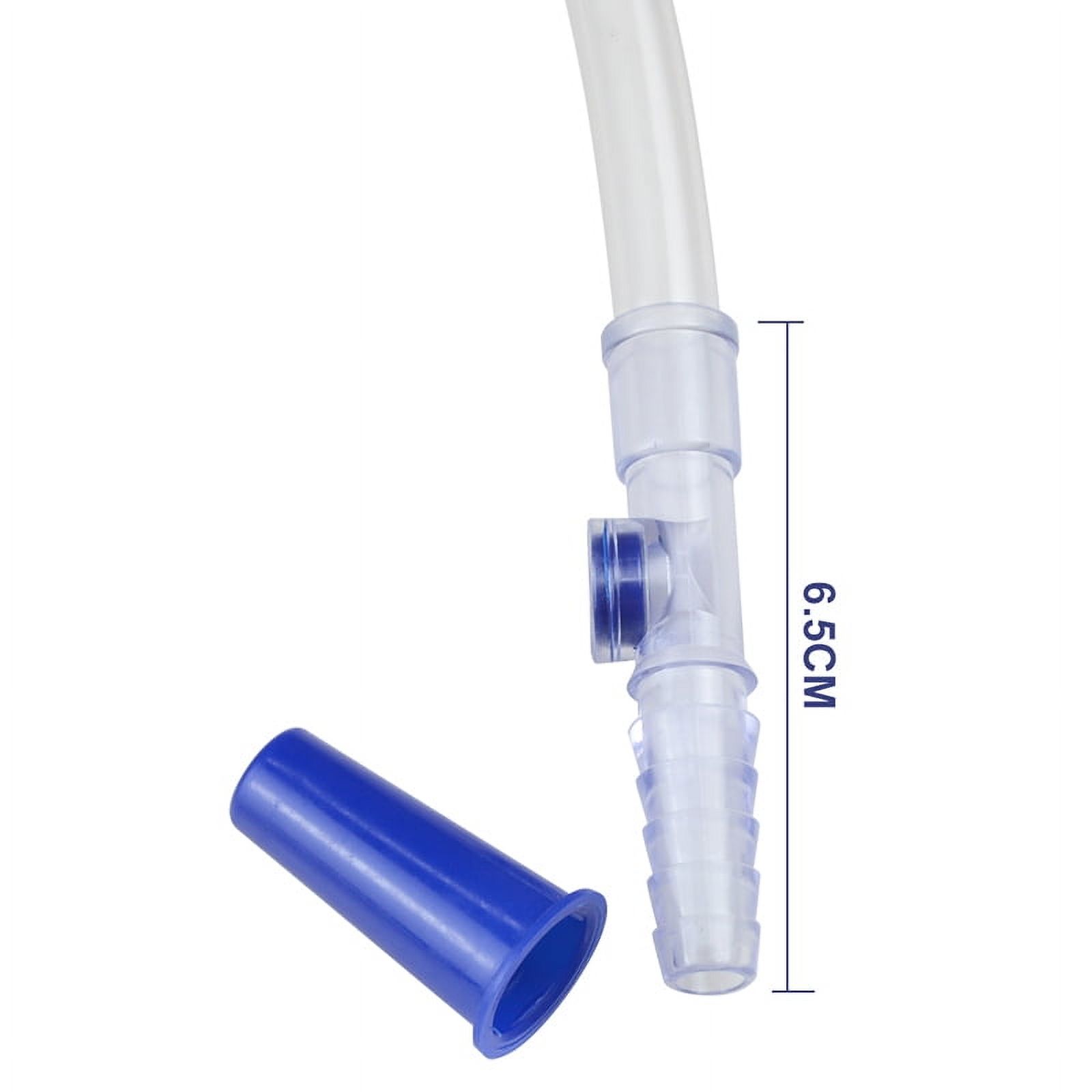 5Pcs Urine Drainage Bags, 2000ml Capacity Leg Bag Urine Collection Bag with Tubing, Anti-Reflux Valve