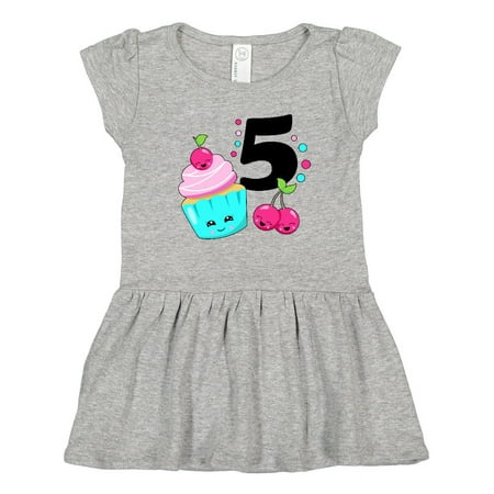 

Inktastic Happy Cupcake Fifth Birthday Gift Toddler Girl Dress