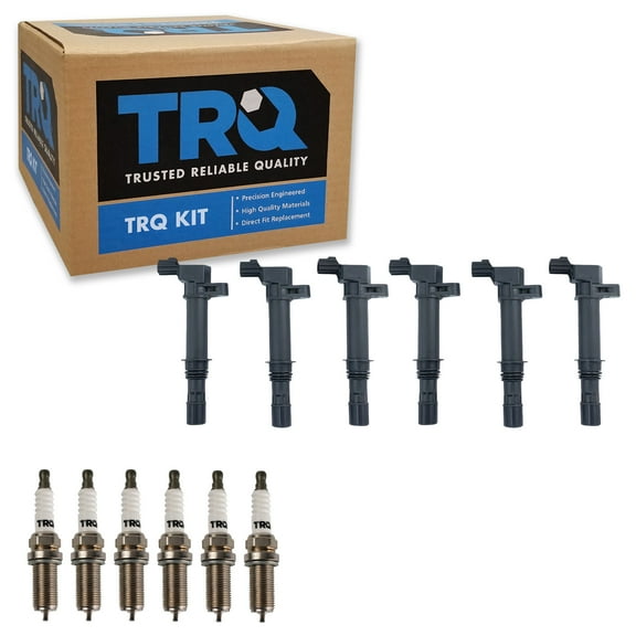 TRQ Ignition Coil & Iridium Spark Plug Kit Set for Dodge Jeep Mitsubishi 3.7L ICA71740 Fits select: 2005 ,2007-2008 JEEP LIBERTY