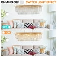 thumbnail image 6 of ACE-LIGHTS,Modern Industrial Crystal Lights,Chandeliers,Adjustable Rectangular Crystal Chandelier(E12 Bulb Not Included),Farmhouse Iron Ceiling Hanging Light for Living Room,Bedroom,Kitchen(Golden), 6 of 10