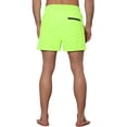 thumbnail image 3 of Unique Bargains Men's Beach Solid Drawstring Elastic Waist Summer Board Shorts Green 36, 3 of 5